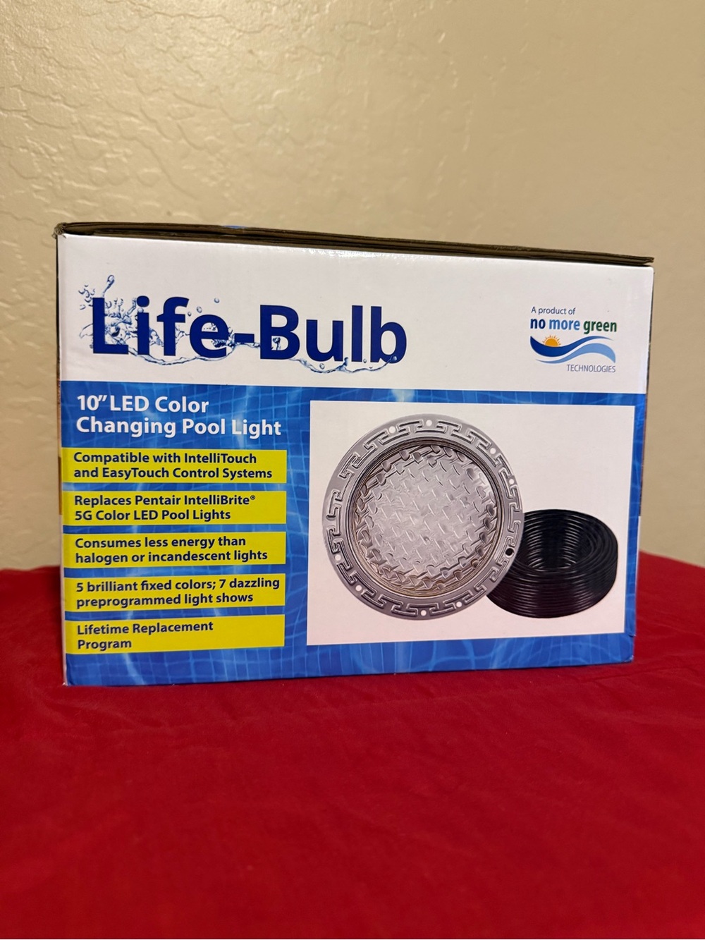 10" LED Color Changing Pool Light - White
